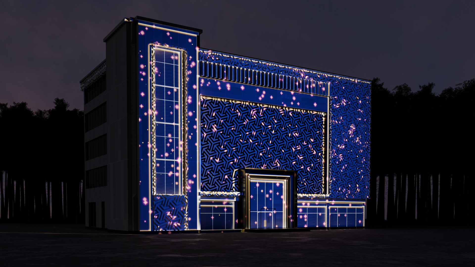 Large scale — building facade